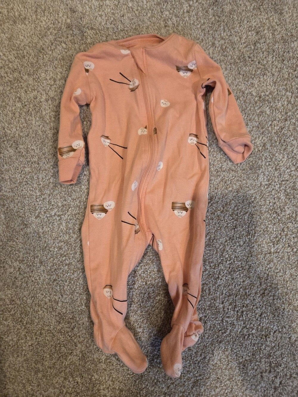 Pekkle Organic Cotton Dumpling Print Footed Sleeper | 3 Months